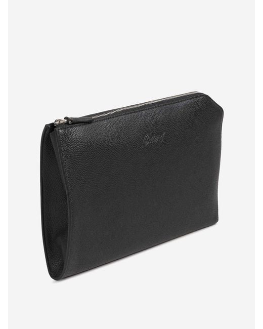 Brioni Black Leather Document Holder for men