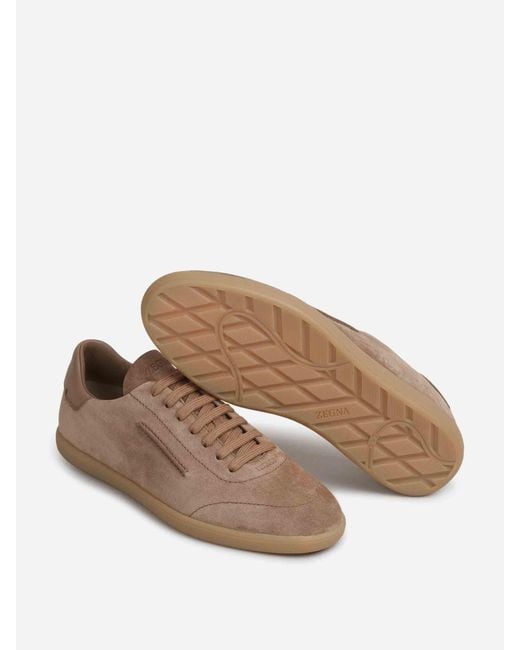 Zegna Brown Sports Shoes 232 for men