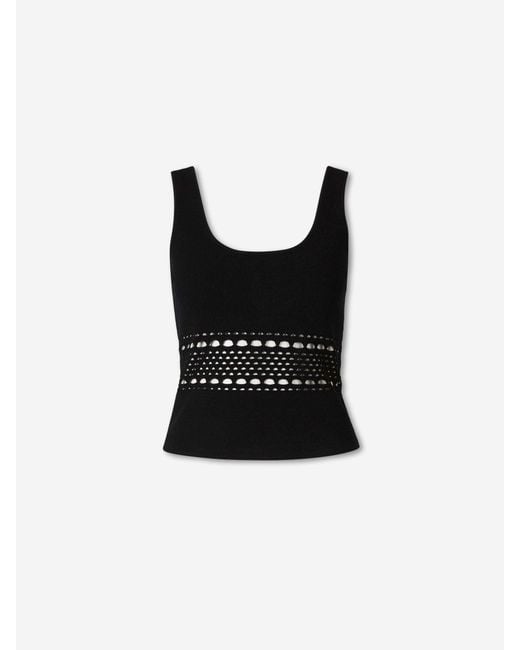 Jonathan Simkhai Black Openwork Tank Top