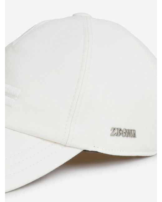 Zegna White Cotton Cap for men