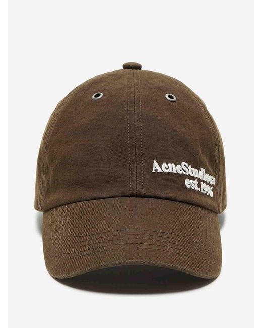 Acne Brown Logo Cap for men