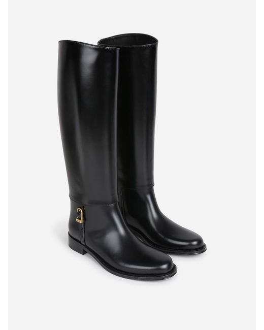 Saint Laurent Black Julia Flat Boots