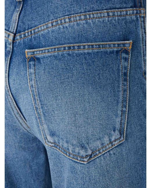 Rabanne Blue Wide Leg Cotton Jeans