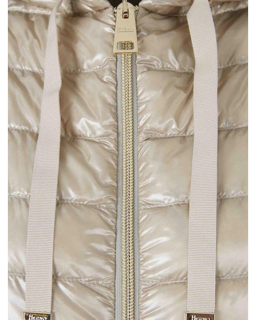 Herno White Short Point Down Jacket