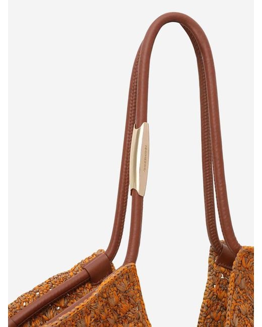 Zimmermann Brown Goldentime Raffia Bag