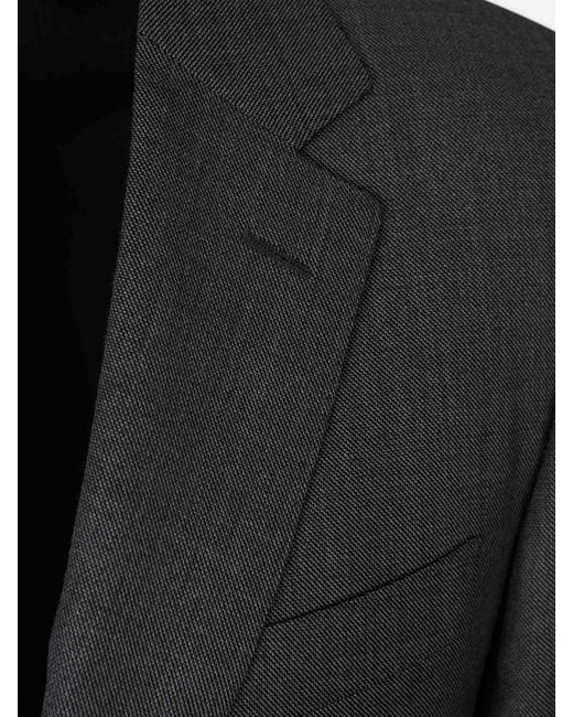 Canali Black Straight Wool Suit for men