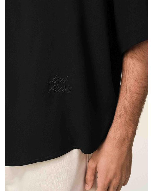 Camisa Ancha AMI de hombre de color Black