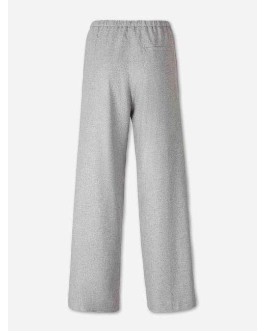 Herno Gray Silk Cashmere Dressy Pants