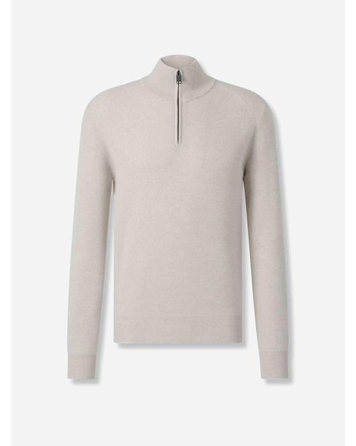 Jersey Cuello Alto Brioni de hombre de color White