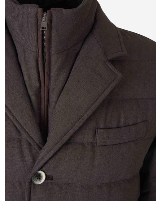 Herno Black Blazer Style Down Jacket for men