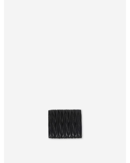 Miu Miu White Small Matelassé Wallet