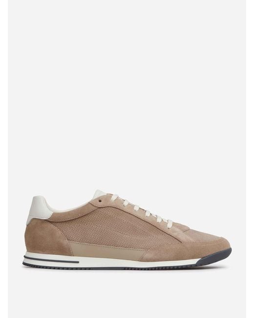 Brunello Cucinelli White Leather Sneakers for men