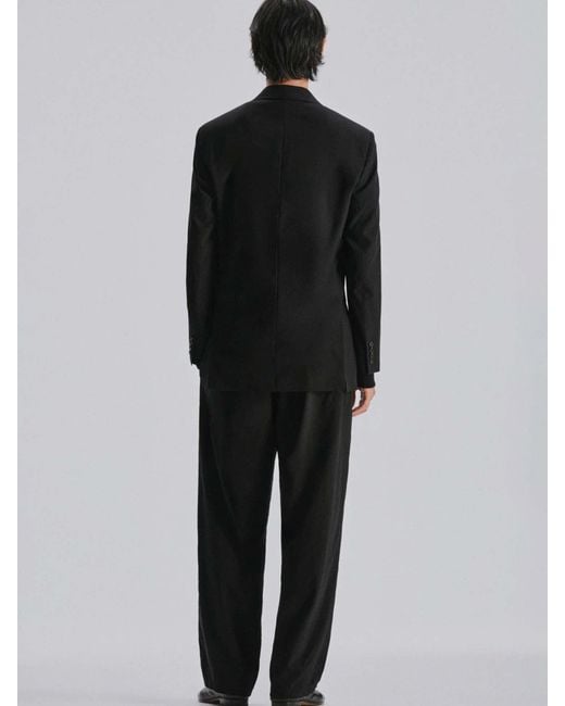 The Row Blue Straight Wool Trousers for men