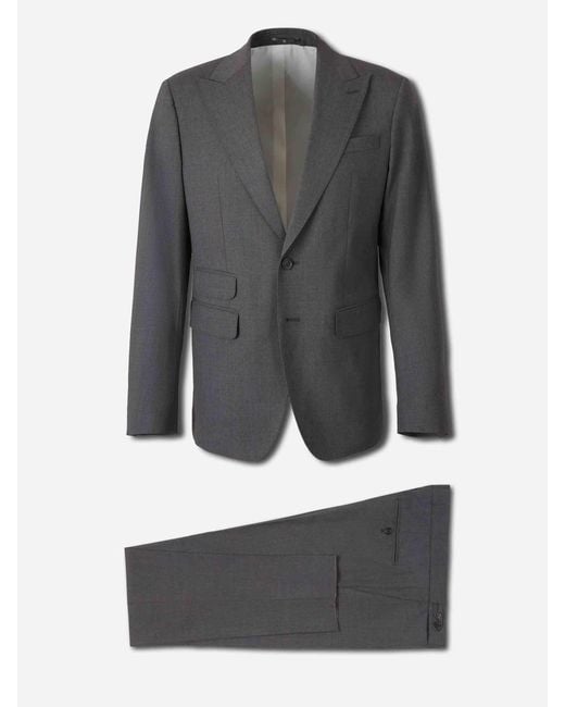 DSquared² Gray Straight Wool Suit for men
