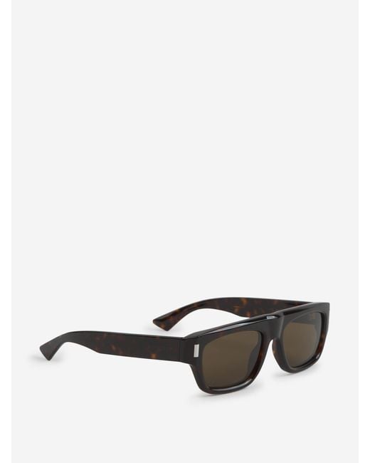 Saint Laurent Gray Rectangular Sunglasses for men
