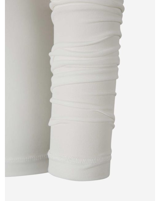T-Shirt Elasticizzata Semplice di DARKPARK in White