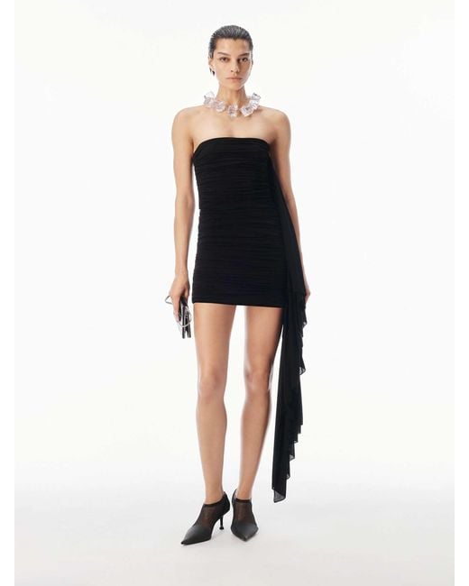 Alexander Wang Black Draped Mini Dress
