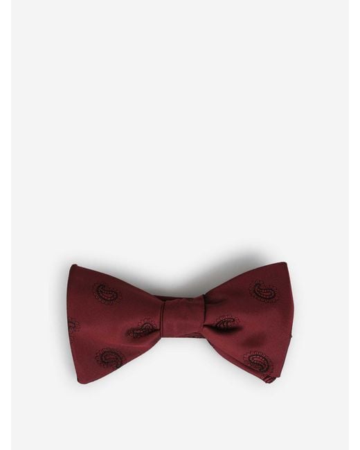 Petronius Purple Paisley Silk Bow Tie for men