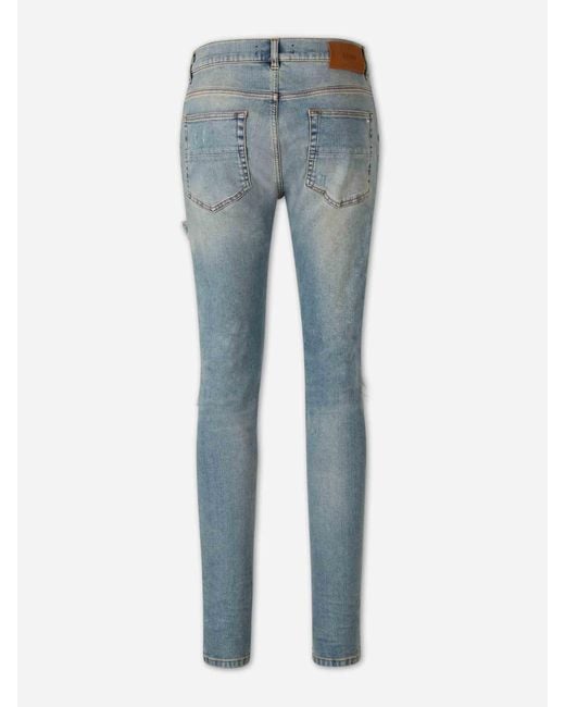 Amiri Blue Flannel Jeans Mx1 for men
