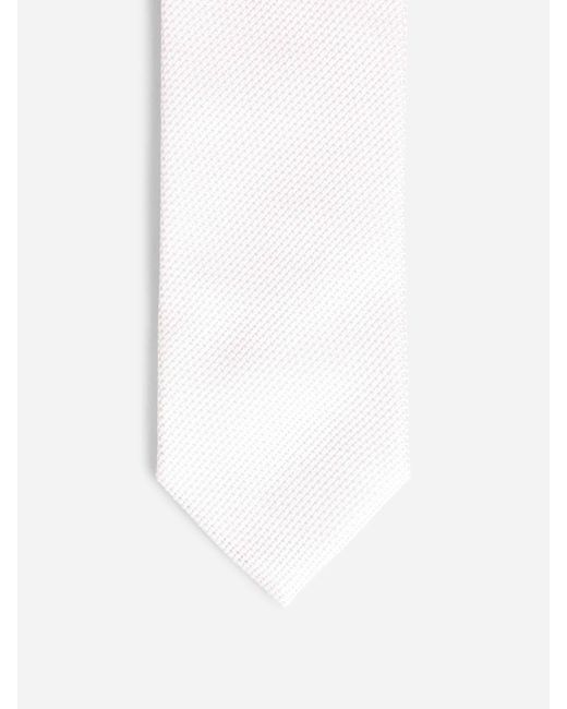 Corbata Seda Entrelazada Bigi por Santa Eulalia de hombre de color White