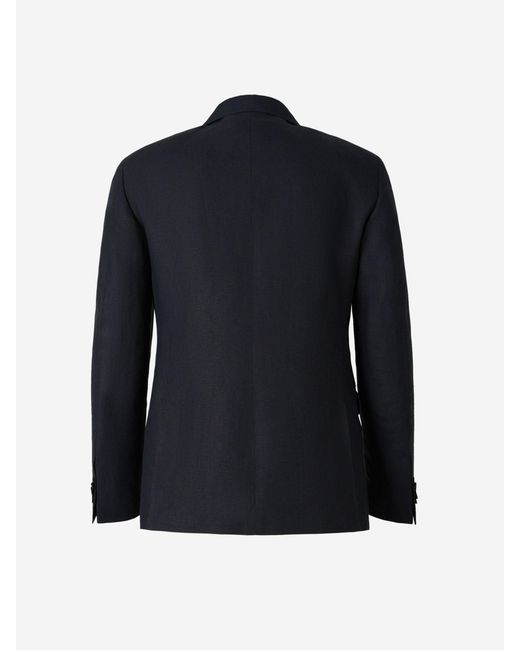 SCABAL® Blue Plain Linen Suit for men