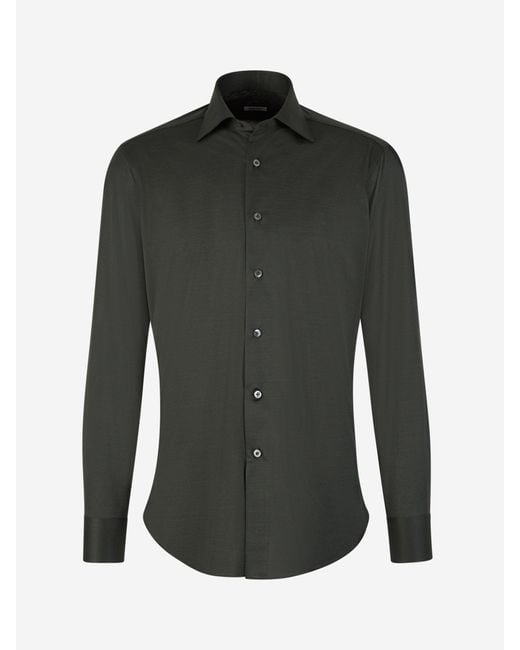 Camisa Micro Punto Fray de hombre de color Black