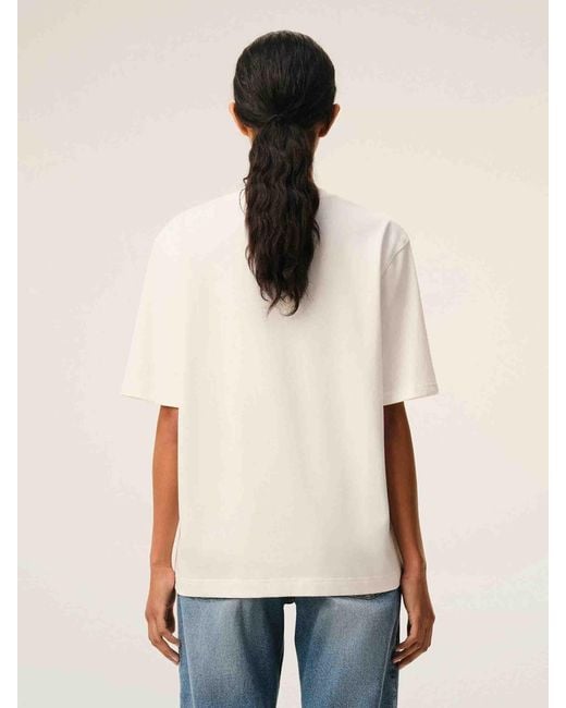 AMI White Short-Sleeved T-Shirt Made Of Thick Cotton Jersey