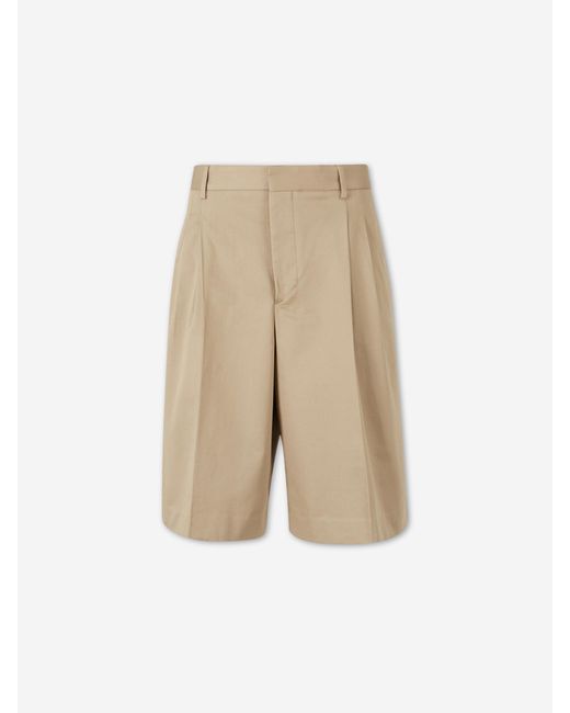 AMI Natural Wide-Leg Bermuda Shorts for men