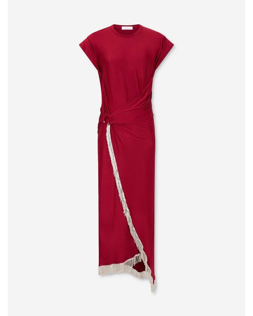 Robe Longue En Jersey Rabanne en coloris Red