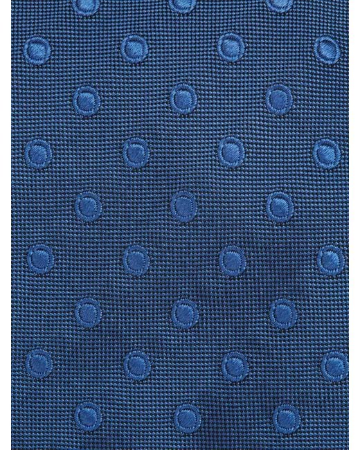 Cravatta Con Motivo A Pois di Petronius in Blue da Uomo