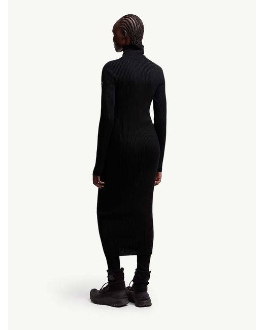 Moncler Genius Black Wool Knit Dress