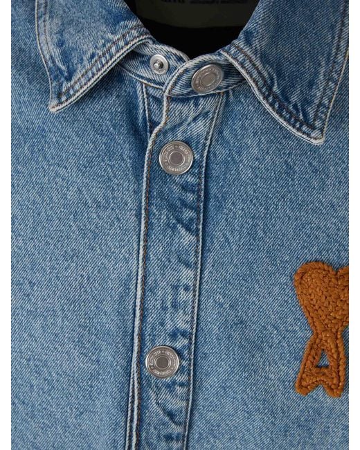 Sobrecamisa Denim AMI de hombre de color Blue