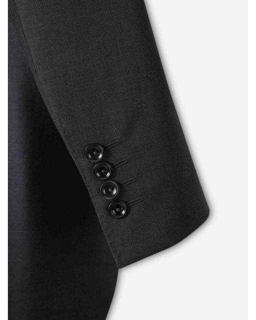 Canali Black Morning Suit And Wool Trousers for men