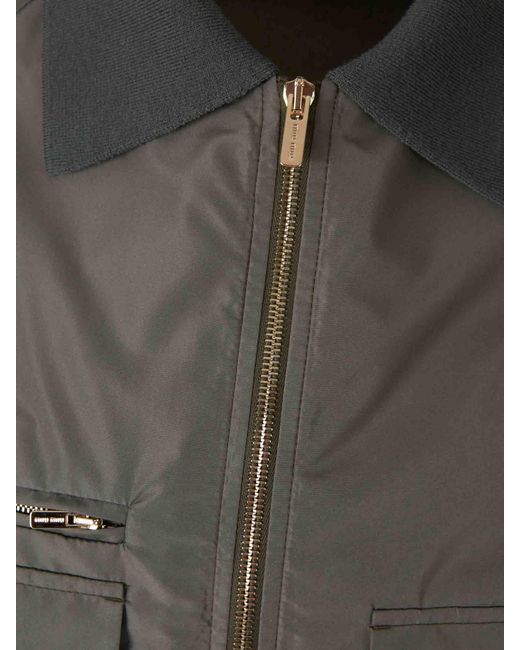 Miu Miu Gray Technical Cropped Jacket