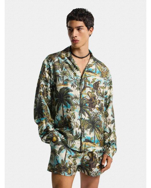 DSquared² Green Monkey Print Shirt for men