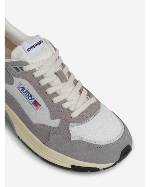 Autry White Hyperway Low Sneakers for men