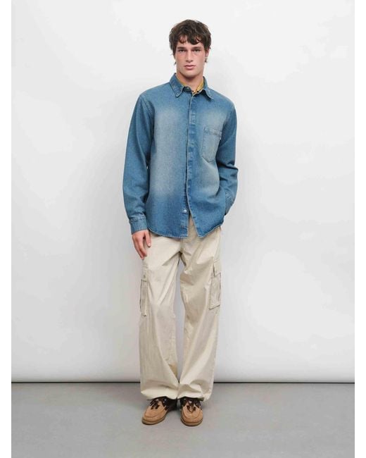 Carrera Blue Ciel Denim Overshirt for men