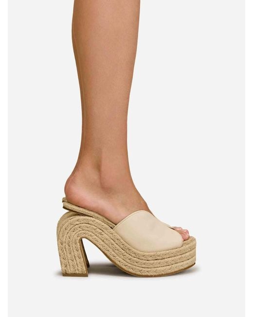 Cult Gaia Natural Phoebe Platform Sandal