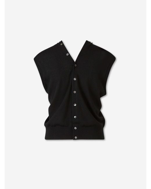 Alexander Wang Black Sleeveless Fine Cardigan