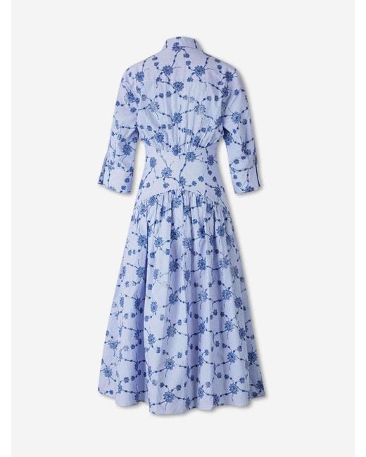 Silvia Tcherassi Blue Indy Midi Dress