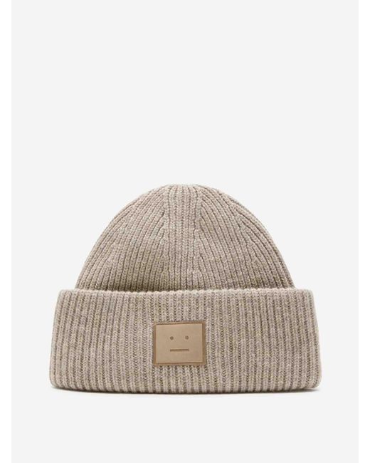 Gorro Punto Lana Acne de hombre de color Natural