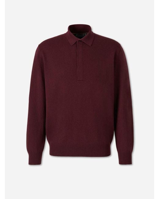 Canali Red Polo Neck Sweater for men