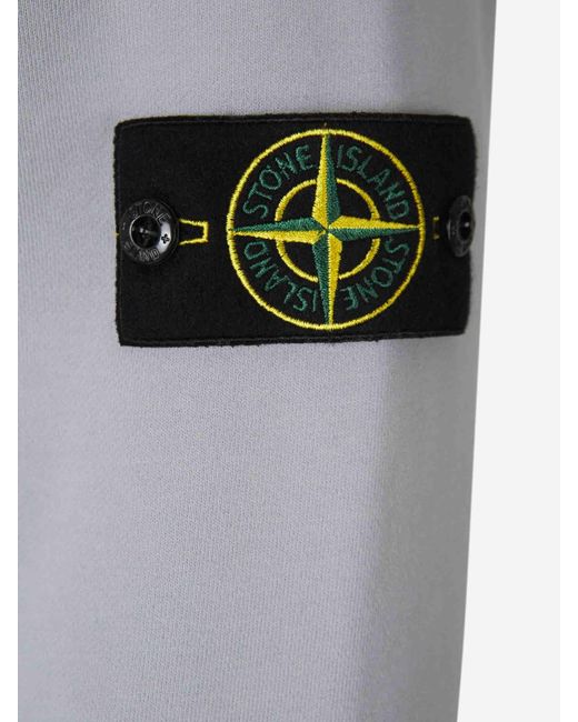 Sudadera Cremallera Algodón Stone Island de hombre de color Gray