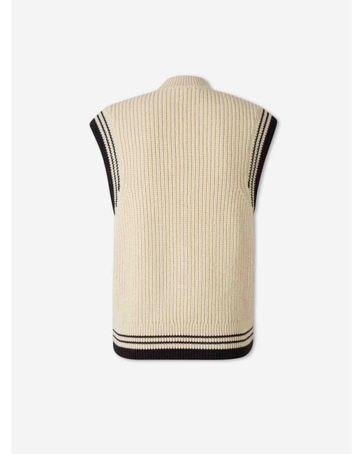 AMI Natural Wool Knit Vest for men