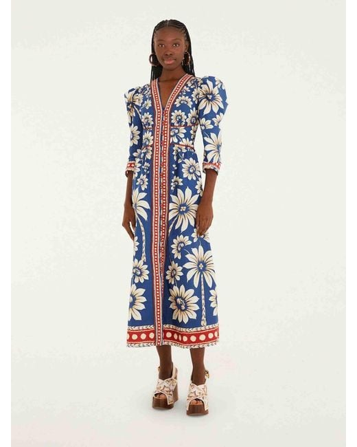 Farm Rio Blue Luna Maxi Dress