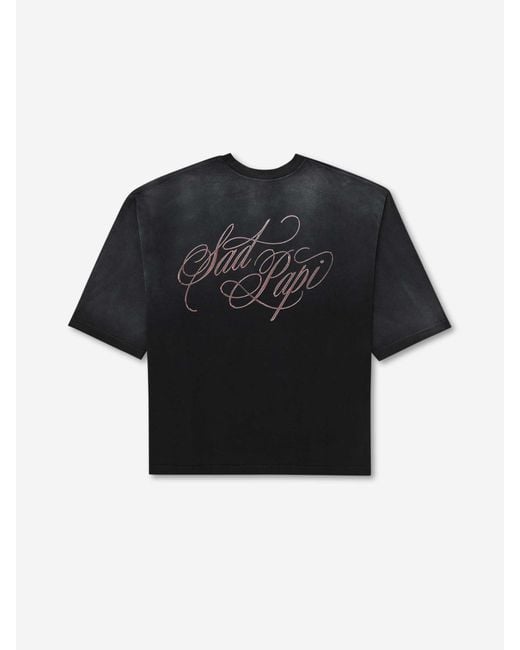 Willy Chavarria Black Round Neck T-Shirt for men