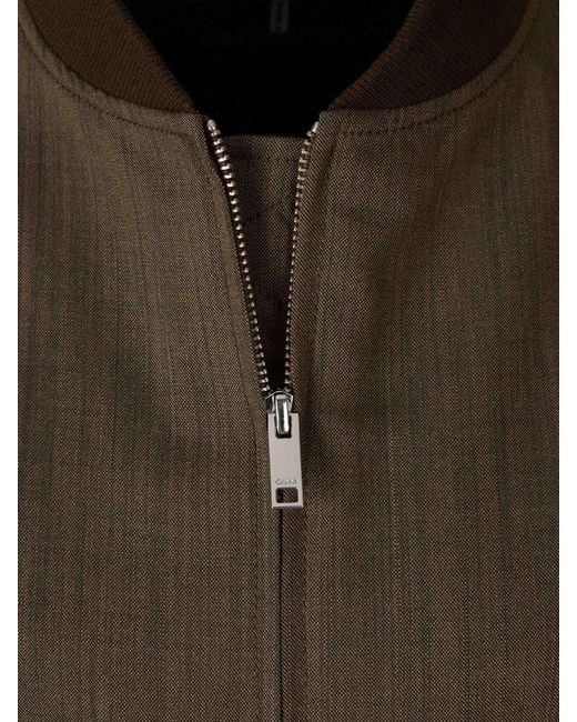 Ganni Brown Wool Bomber Jacket