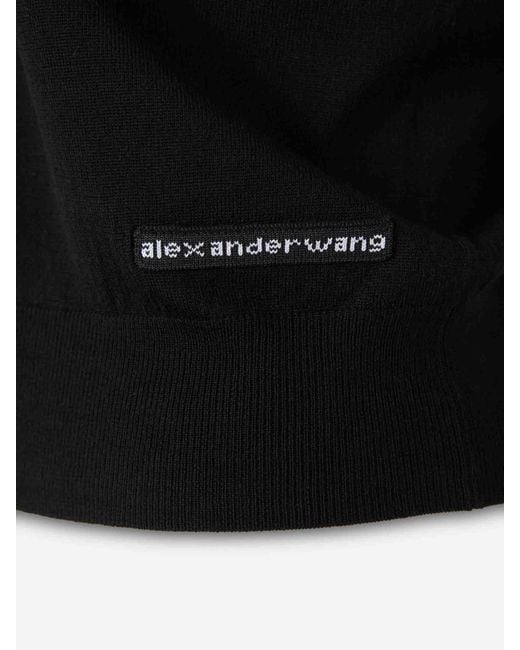 Alexander Wang Black Sleeveless Fine Cardigan