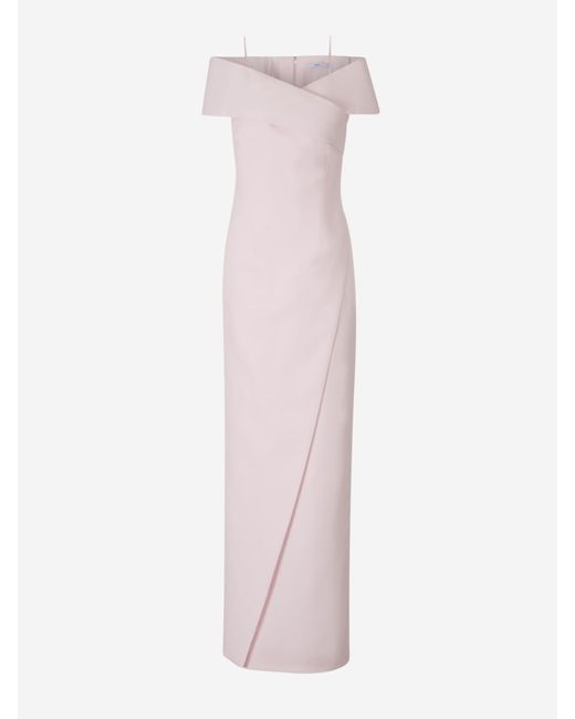 Safiyaa Pink Strukturiertes Maxikleid