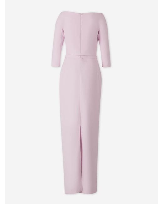 Safiyaa Pink Maxi Pleated Dress